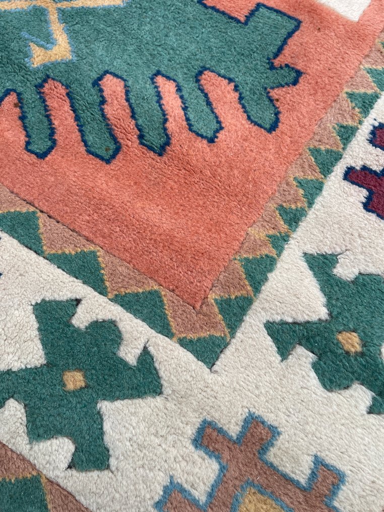 Kaukasisk tæppe - håndknyttet - uld - nyt - farverigt tæppe - rengjort - Tæppe - 240 cm - 162 cm #3.2