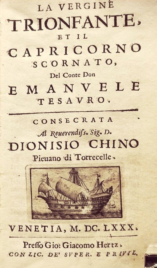 Tesauro Emanuele. - La Vergine Trionfante et il Capricorno Scornato - 1680 #1.0