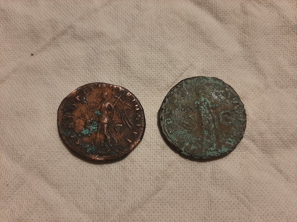 Ρωμαϊκή Αυτοκρατορία Lot of 2 Æ Asses Claudius & Trajan (χωρίς τιμή ασφαλείας) #1.0