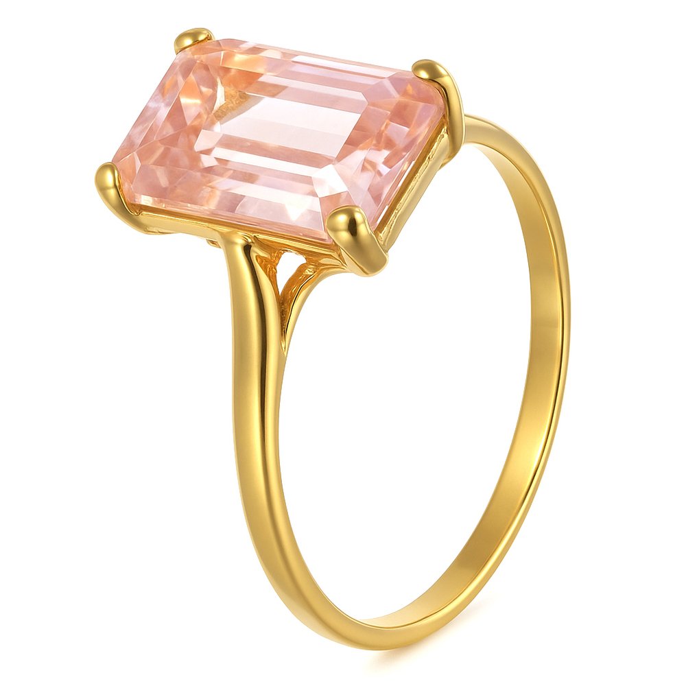 戒指 - 18K包金 黄金 -  3.50ct. tw. 石英 #4.3