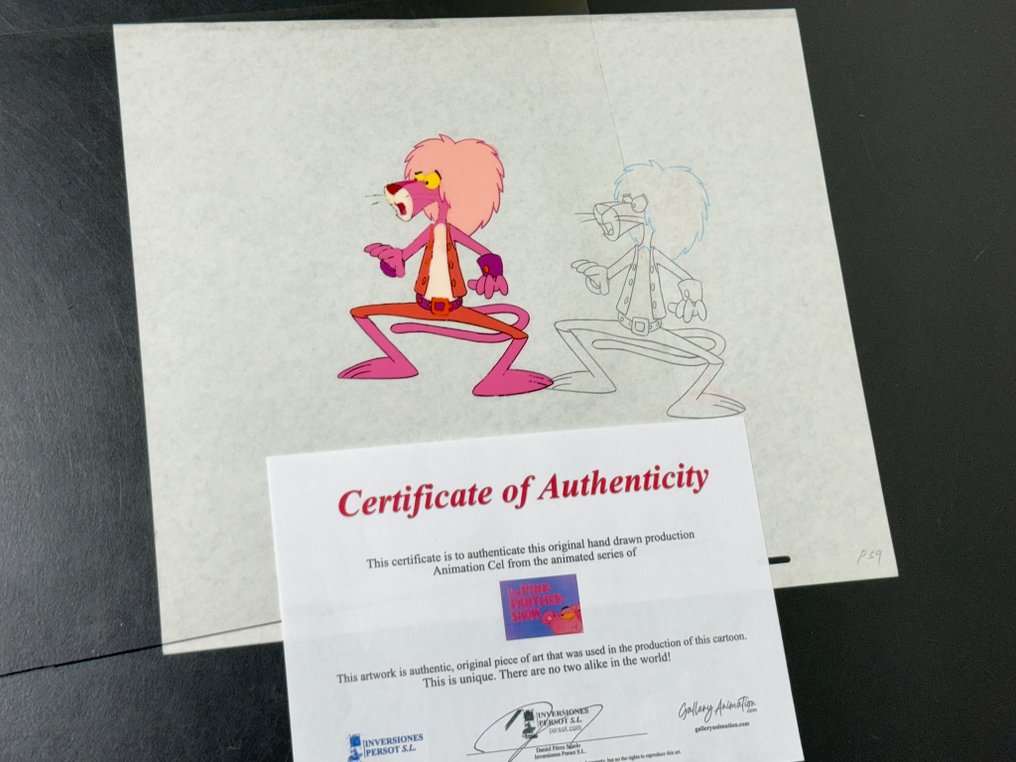 DePatie & Friz Freleng - Original animation cel and drawing of Pink Panther - The Pink Panther Show #2.1