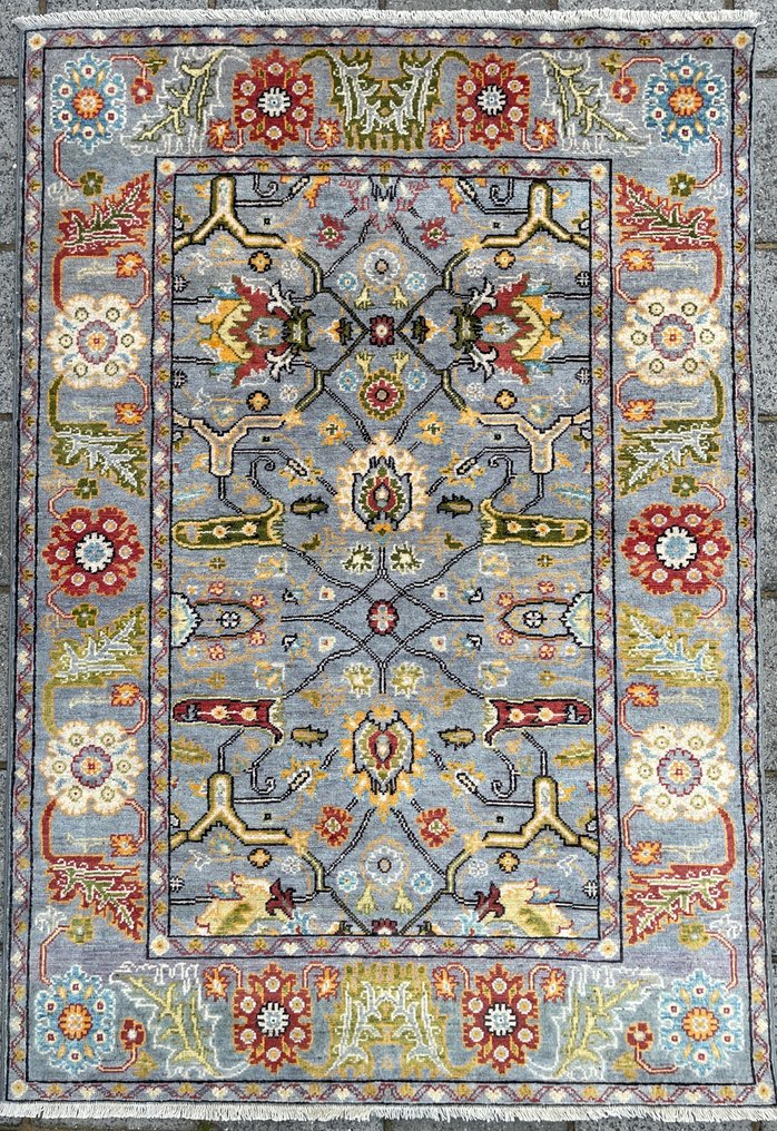 Afghan Art Deco Ziegler - new - unused - hand-knotted - wool - new - Carpet - 184 cm - 127 cm #1.0