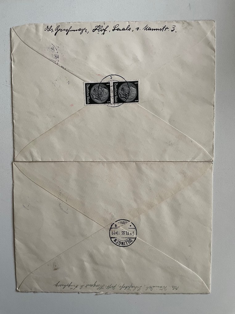 German Empire 1936 - Olympic Games part combined prints on letters. #2.1