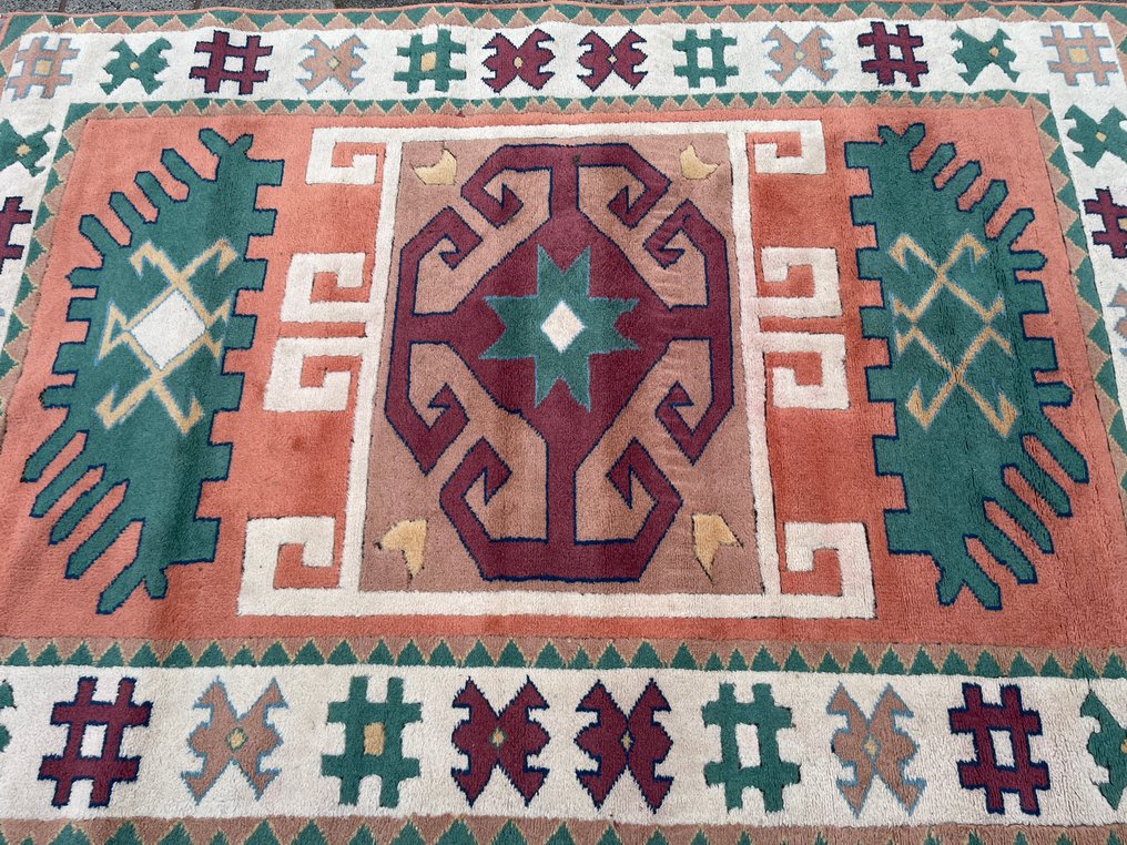 Kaukasisk tæppe - håndknyttet - uld - nyt - farverigt tæppe - rengjort - Tæppe - 240 cm - 162 cm #2.1