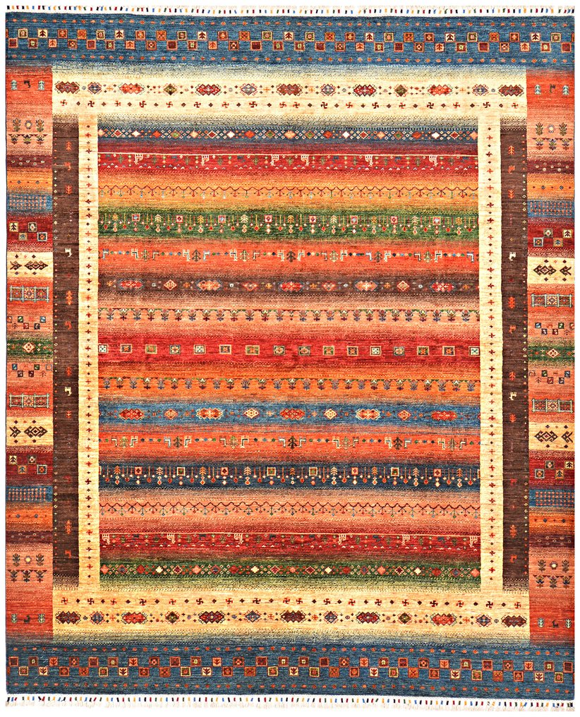 Afghan, Gabbeh, Χαλί Samarkand Ariana υψηλής ποιότητας, χειροποίητο, μεγάλο, με προσεκτικά επιλεγμένο μαλλί - Χαλί - 305 cm - 245 cm - Νέο χειροποίητο χαλί σχεδιαστή #1.0