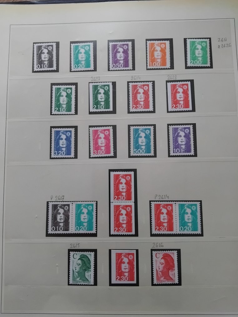 法國 1988/1992 - 全新系列,无铰链,装在安全相册中 + Tp 服务,预封装 - + , Blocs , Carnets & Epreuves de Luxe // Cote Y&T + Accessoire #1.0