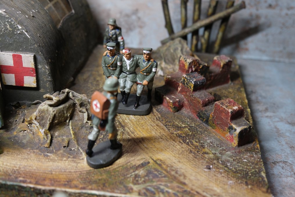Lineol - Elastolin - 玩具 Lineol - Elastolin - medische diorama Rode Kruis - 1930-1940 - 德国 #2.1