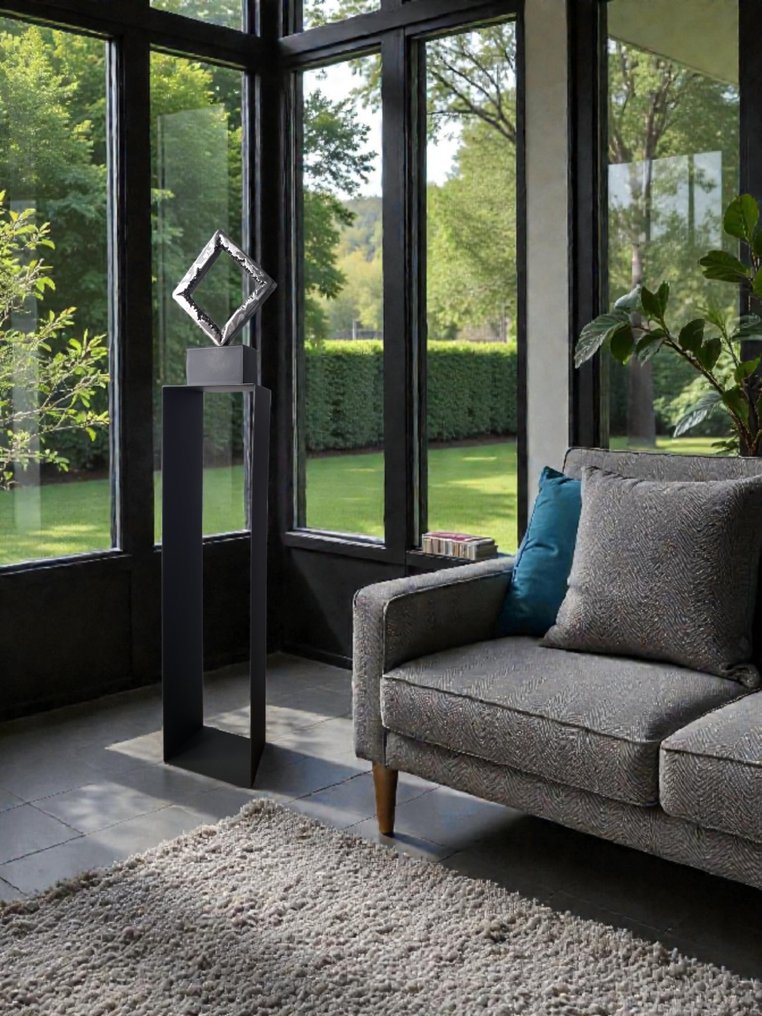 JVSculptures - Javi Villarroel Seoane - Stand - Trapezoidal pedestal - Steel - Base for decorative objects #4.3