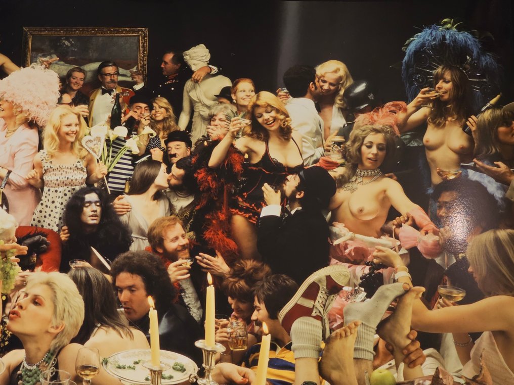 Michael Joseph (1941-) - Fernet Branca Unpublished Group Scene #3.2