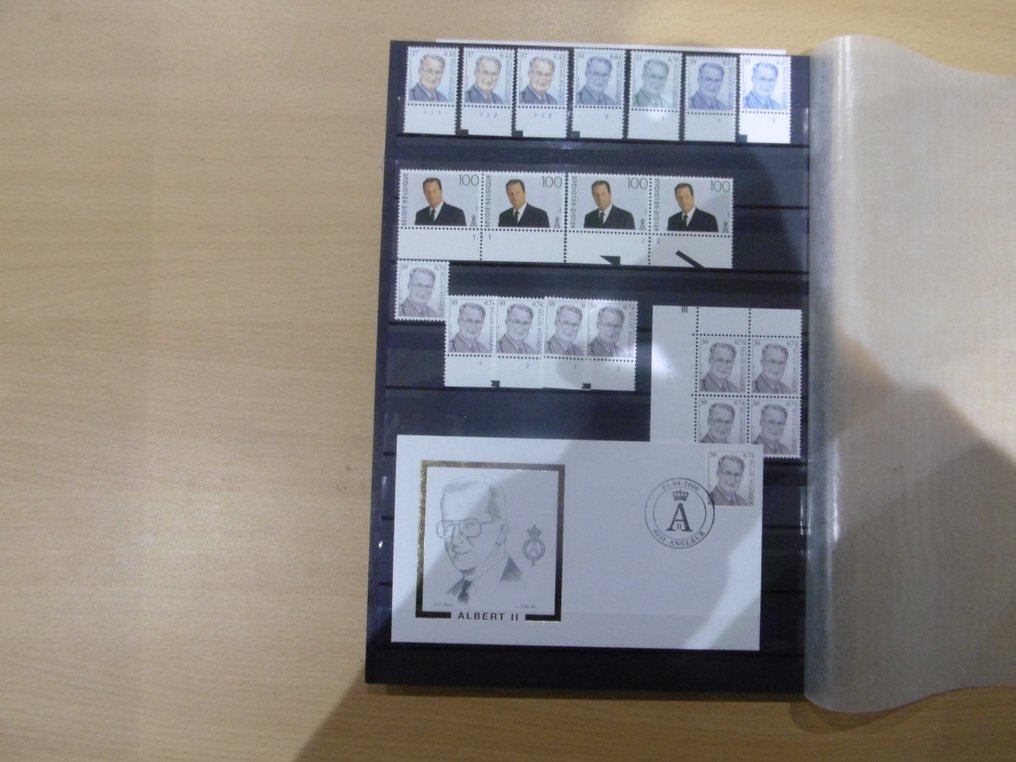 Belgium - Collection of stamps of H.M. King Albert II and H.M. King Filip I, with FDC and MAX. #1.0