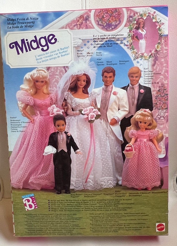 Mattel - Statuetta - Midge Wedding - Plastica, Carta, Tessuto #1.0