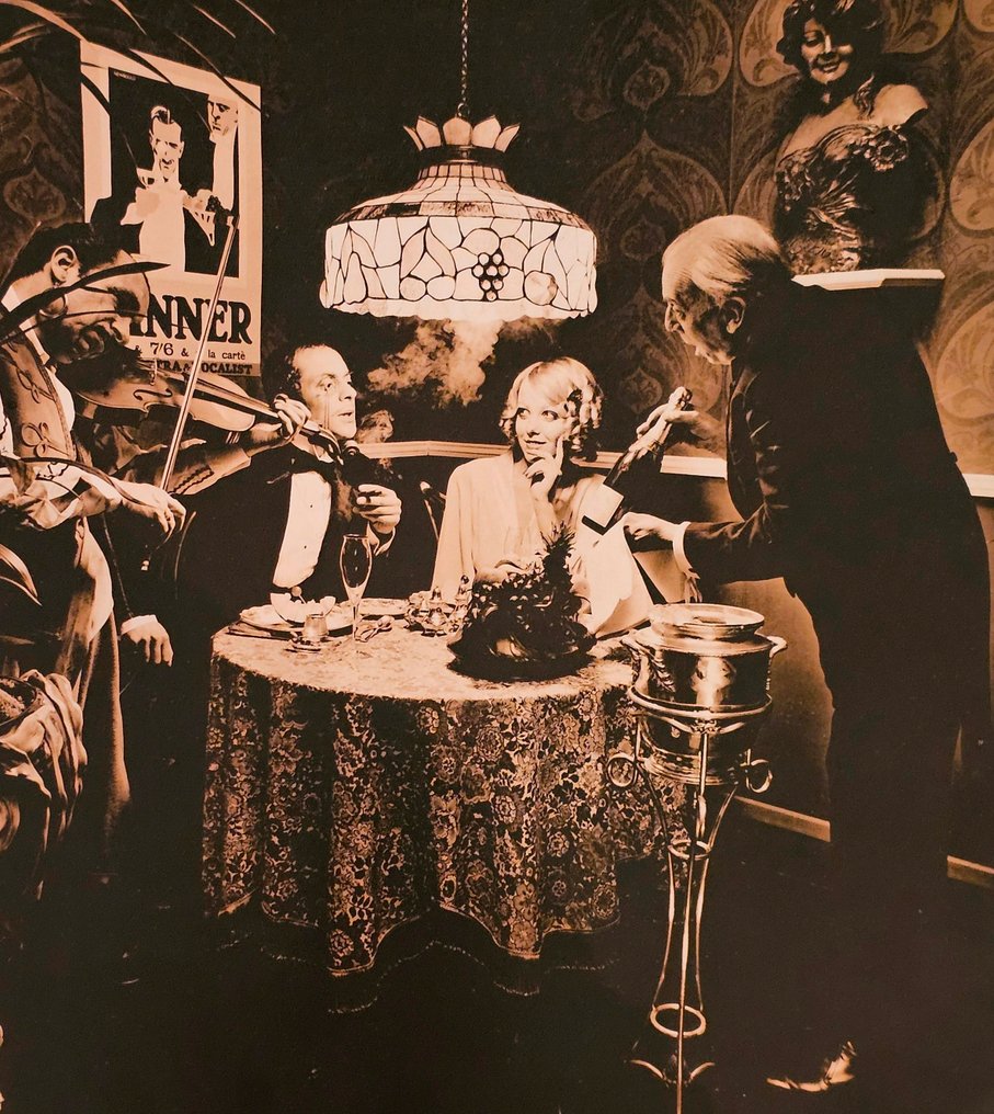 Michael Joseph (1941-) - Fiddler & couple dining - a different banquet by the same photographer #1.0