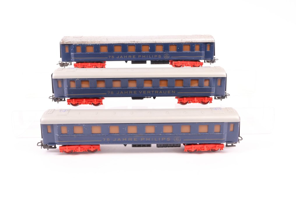 Märklin H0 - 模型客運火車 (3) - 三人列车车厢 '75年飞利浦 - 75年信任' #1.0