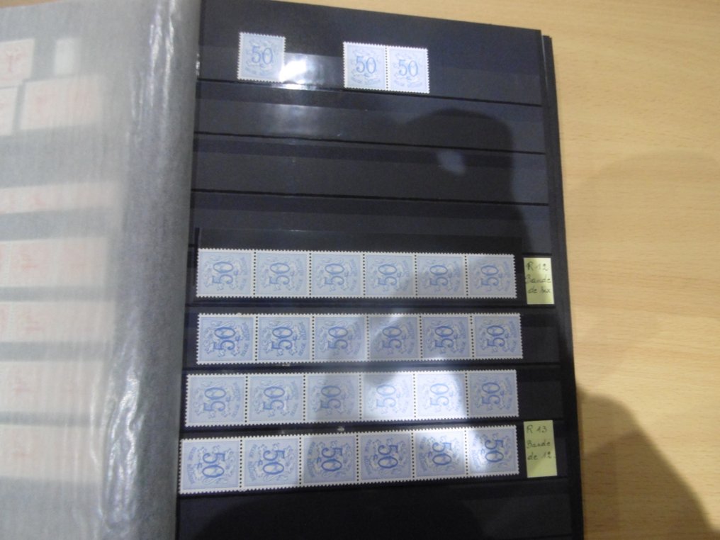 比利时  - 收藏卷纸邮票，具有颜色变化、品种等，非常罕见。 #1.0