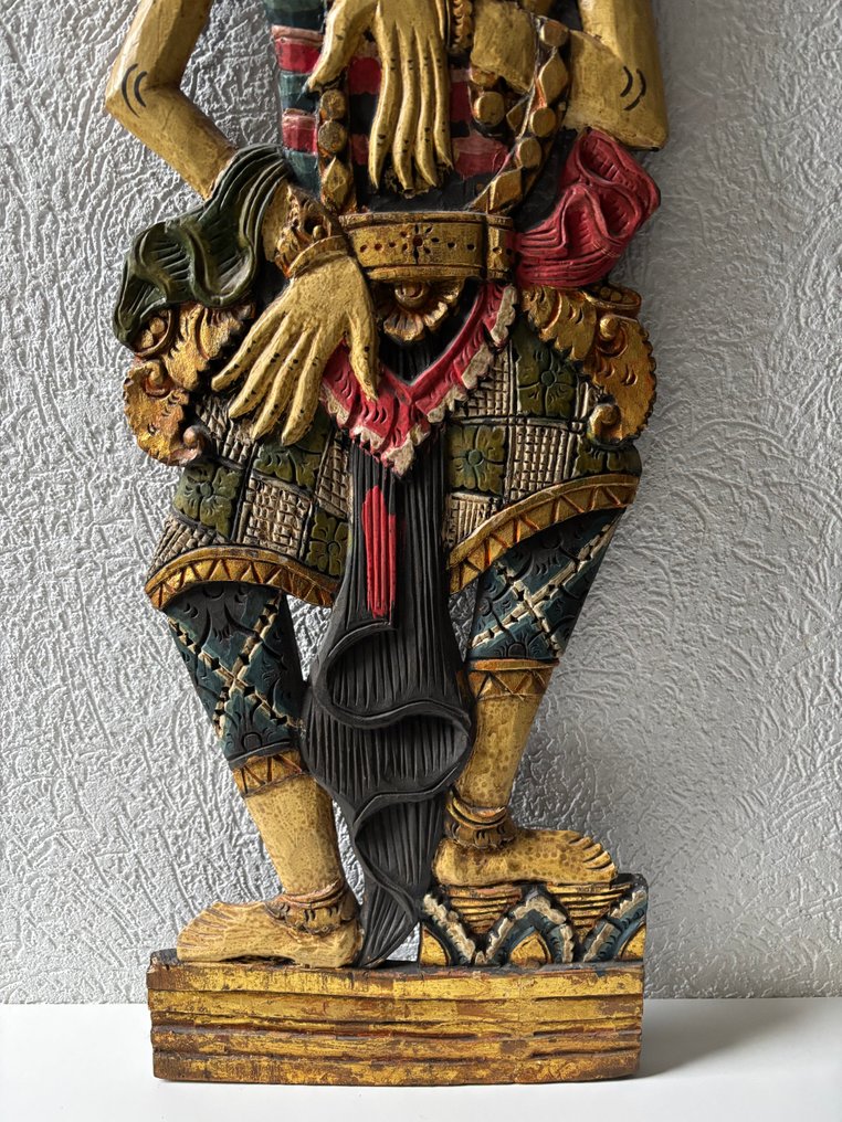 Hand-carved wall panels Balinese figures - sculptuur - Indonesië (Zonder minimumprijs) #2.1