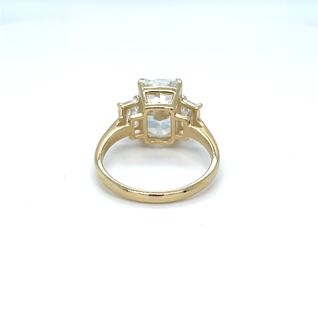 Bague - 14 carats Or jaune - 5.01ct. tw. Diamant (Cultivé en laboratoire) - Diamant #4.3