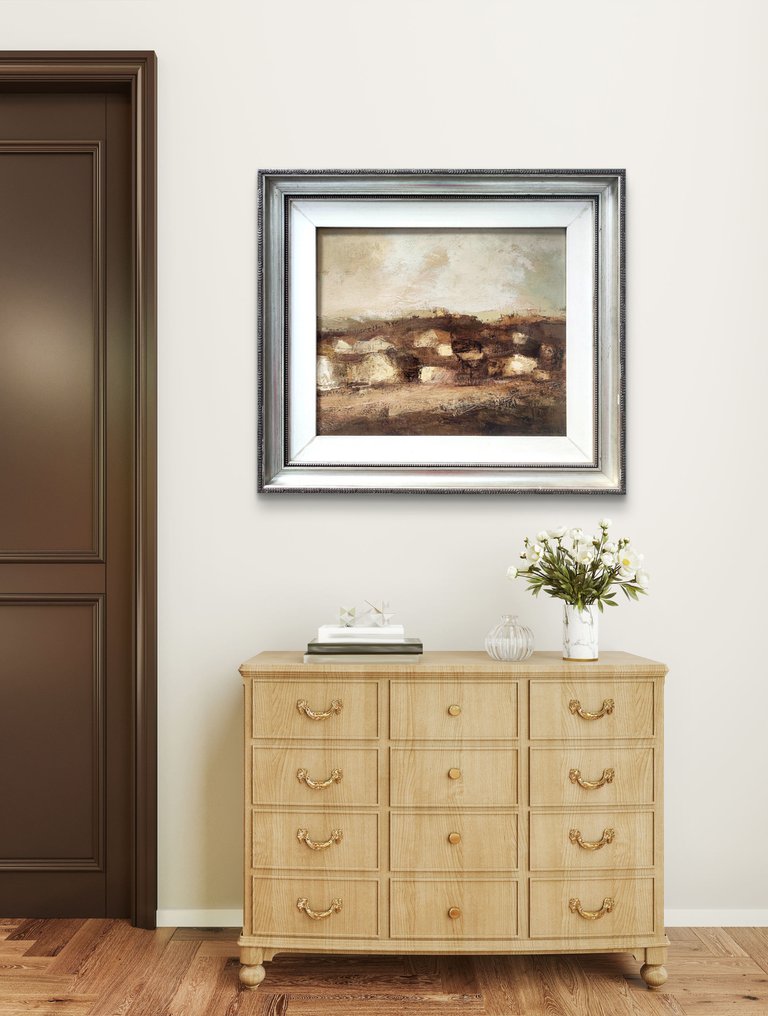 Carlos Puente (1932–2000) - Paisaje con casas #1.0