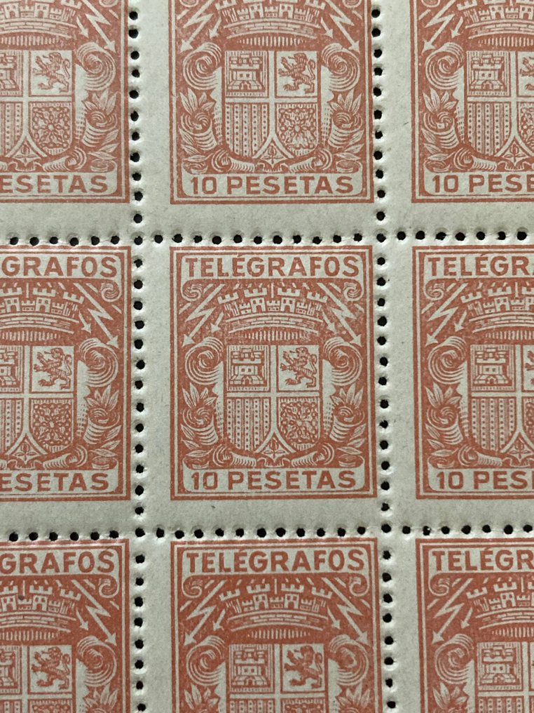 Ισπανία 1932/1933 - Τηλέγραφοι Δημοκρατίας. Ισπανία. Μπλοκ και διατρητοί. #3.2