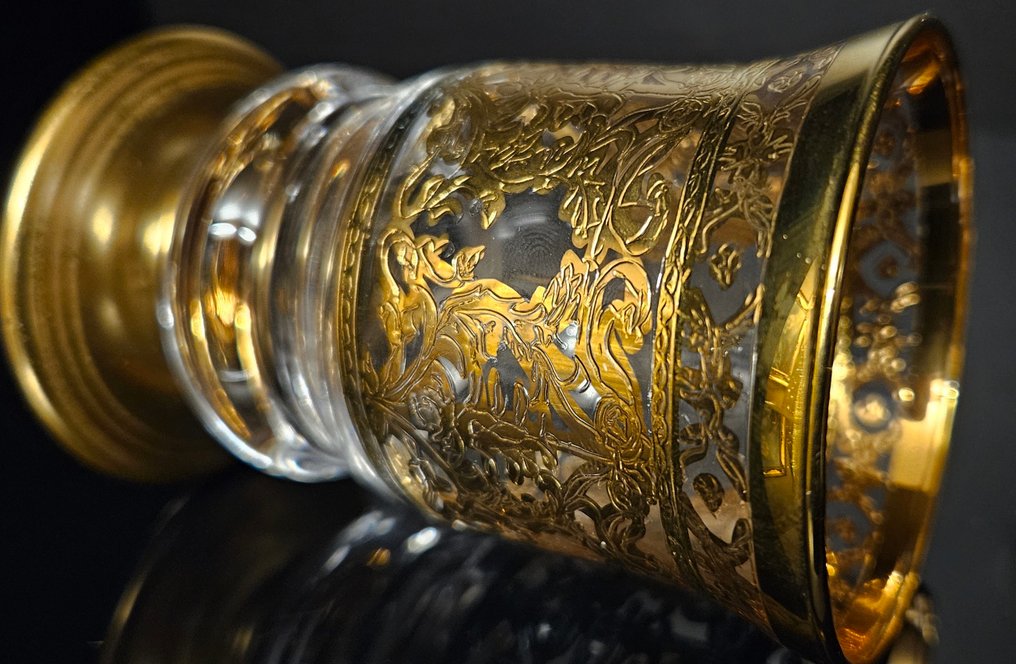 antica cristalleria italiana - Σερβίτσιο καφέ (6) - super gold coffe collection in gold - Χρυσός, Κρύσταλλο #3.2