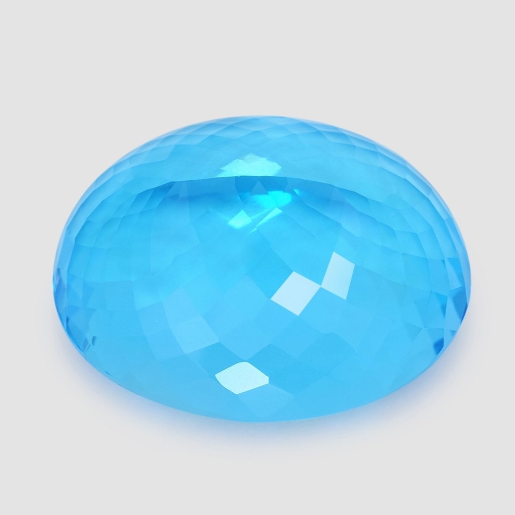 1 pcs  Μπλε Τοπάζιο  - 100.69 ct - Διεθνής Ένωση Έγχρωμων Πολύτιμων Λίθων (ICA GemLab) #4.3