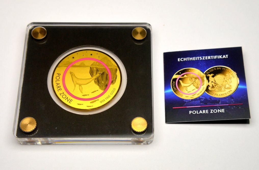乍得. 5000 Francs 2021 Polar Zone 1/200oz (.999)  (没有保留价) #1.0