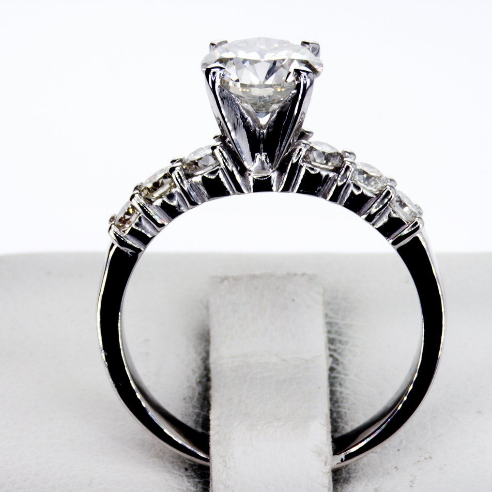 没有保留价 - 订婚戒指 - 14K包金 白金 - 1.86ct. tw. 钻石 (天然) - 钻石 #1.0