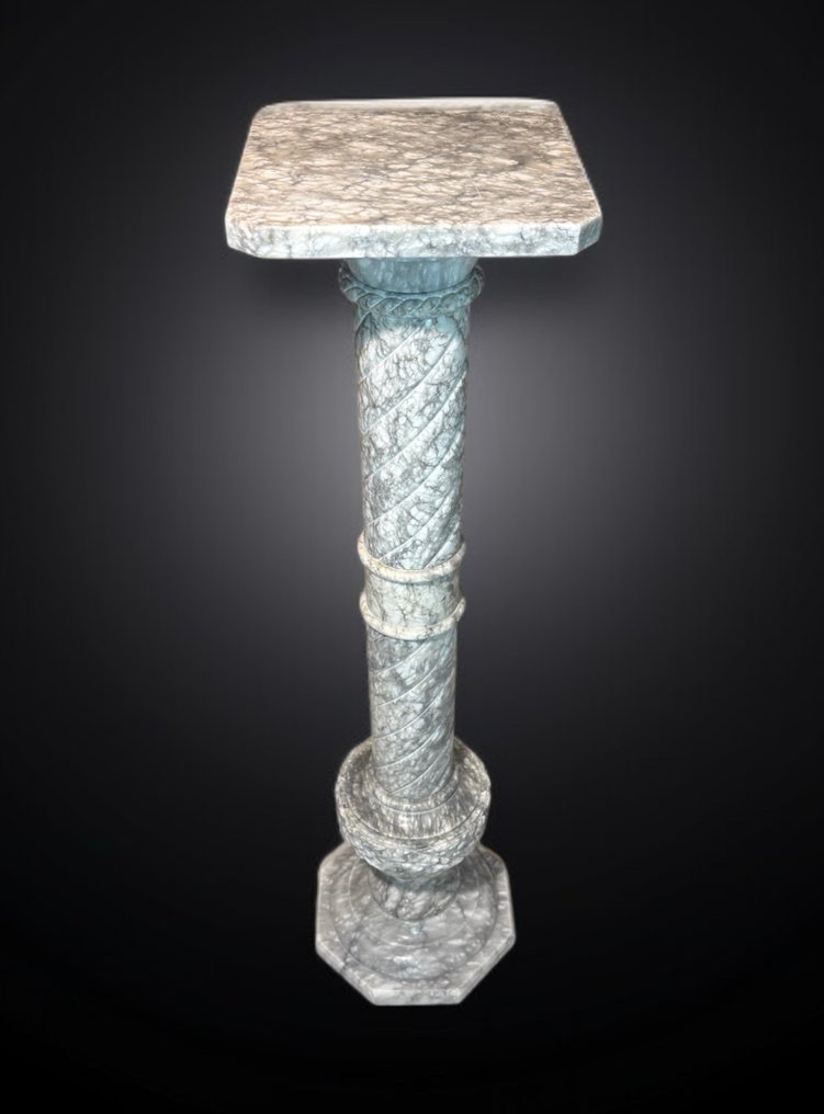  Column - Marmo di Carrara - Scolpita - First half of the 20th century  #3.2