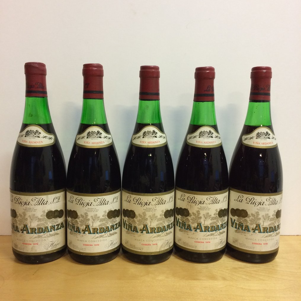 1970 La Rioja Alta, Viña Ardanza - 里奥哈 Reserva - 5 Bottles (0.75L) #1.0