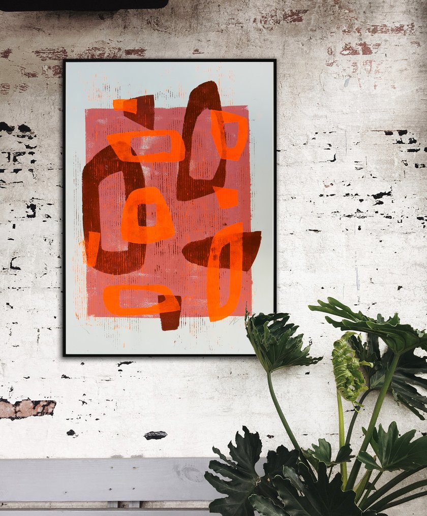 Ronald Hunter - Round & Round orange neon #1.0