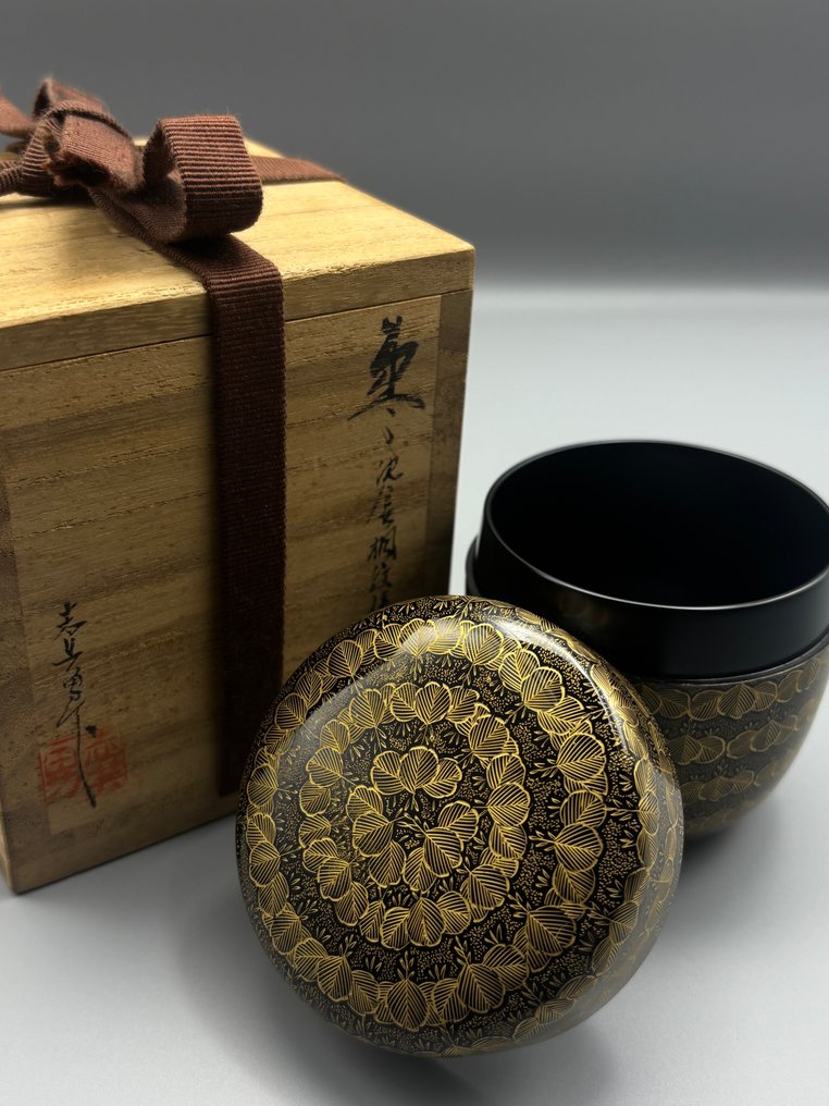 Mae Shigeo  前志芸男 - Natsume - Gratis fragt Chin-Kin Paulownia crest pattern Maki-e 沈金 桐紋様 蒔絵 - Træ #1.0