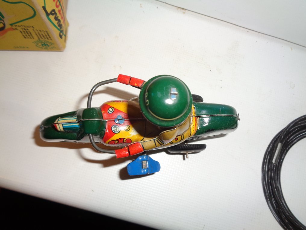 现代玩具 - 锡制玩具 - Round Motor-Cycle Cable Rider Toy, Boxed - 日本 #3.2
