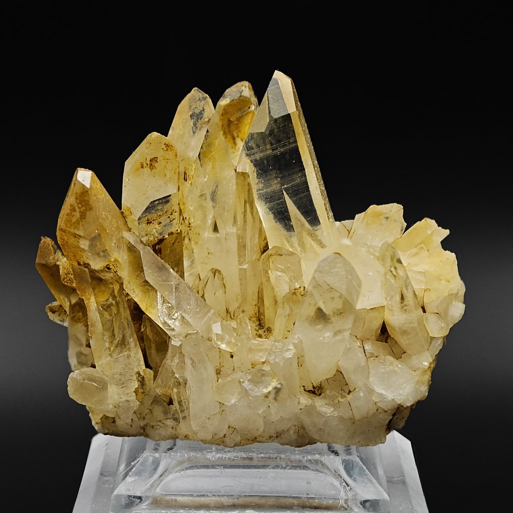 QUARZI GIALLI ALPINI! Ιταλία, Αισθητική Κρύσταλλοι στη μήτρα - Ύψος: 48 mm - Πλάτος: 40 mm- 38 g #1.0