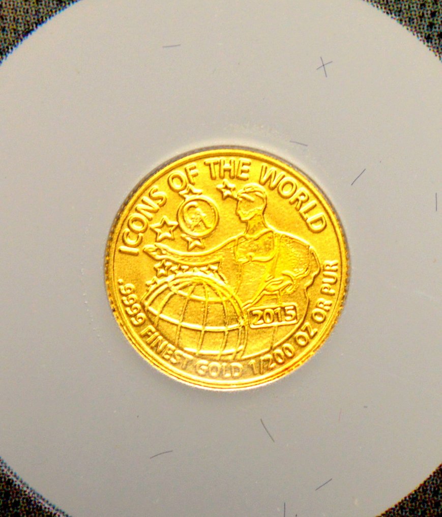 卢旺达和布隆迪. 10 Francs 2015 Icons of the World - Walking Liberty- 1/200oz (.999) (没有保留价) #1.0