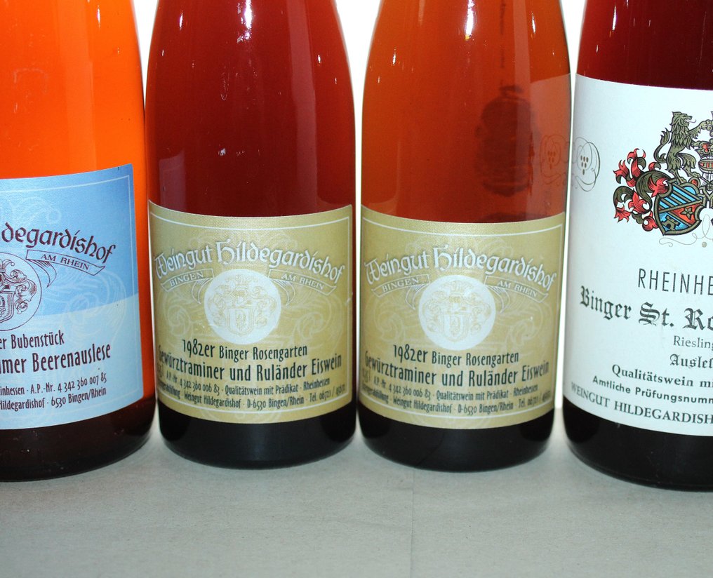 1971 + 1974 + 1981 + 1982 Eiswein, Beerenauslese, Auslese Binger St. Rochuskapelle + Rosengarten + - Rheinhessen - 6 Bottles 0.7L + 0.35L #2.1
