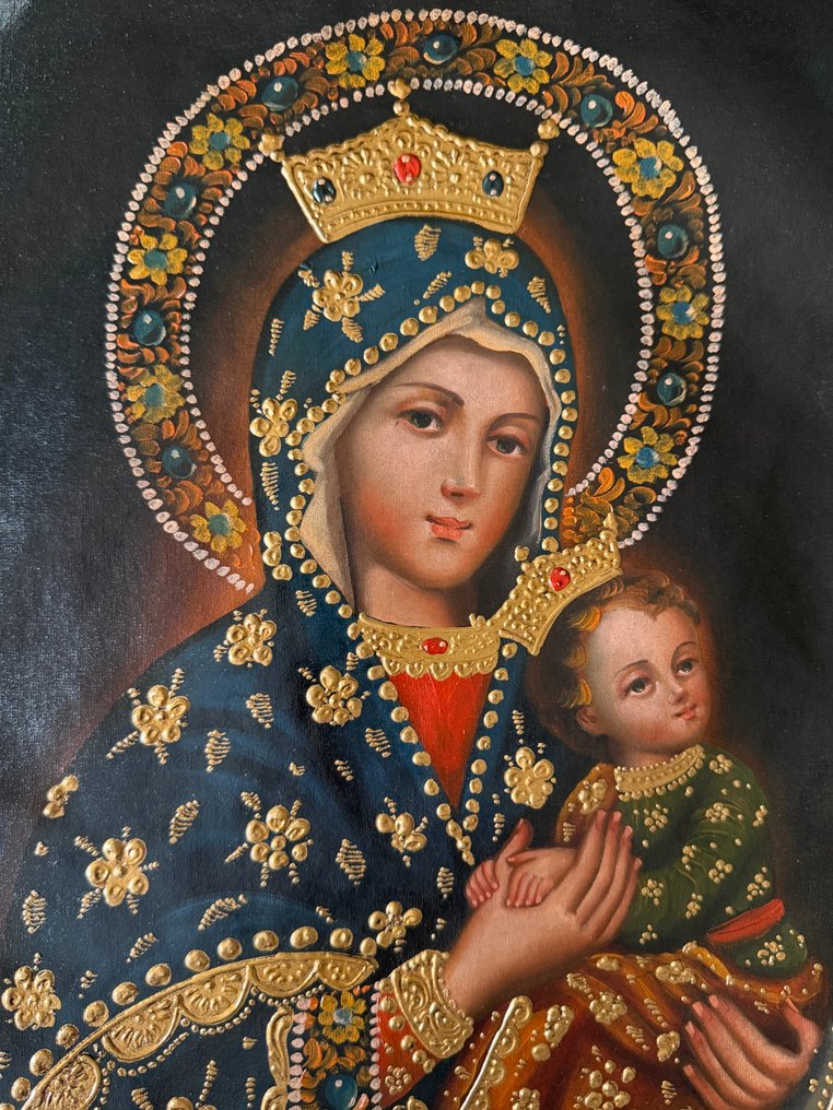 Cuzco Andean school (XX) - Virgin Mary with Child #1.0