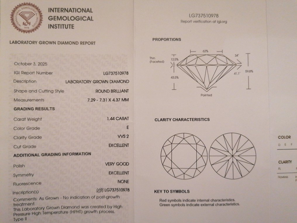 没有保留价 - 耳环 - 14K包金 白金 - 2.89ct. tw. 钻石 (实验室培育) #4.3