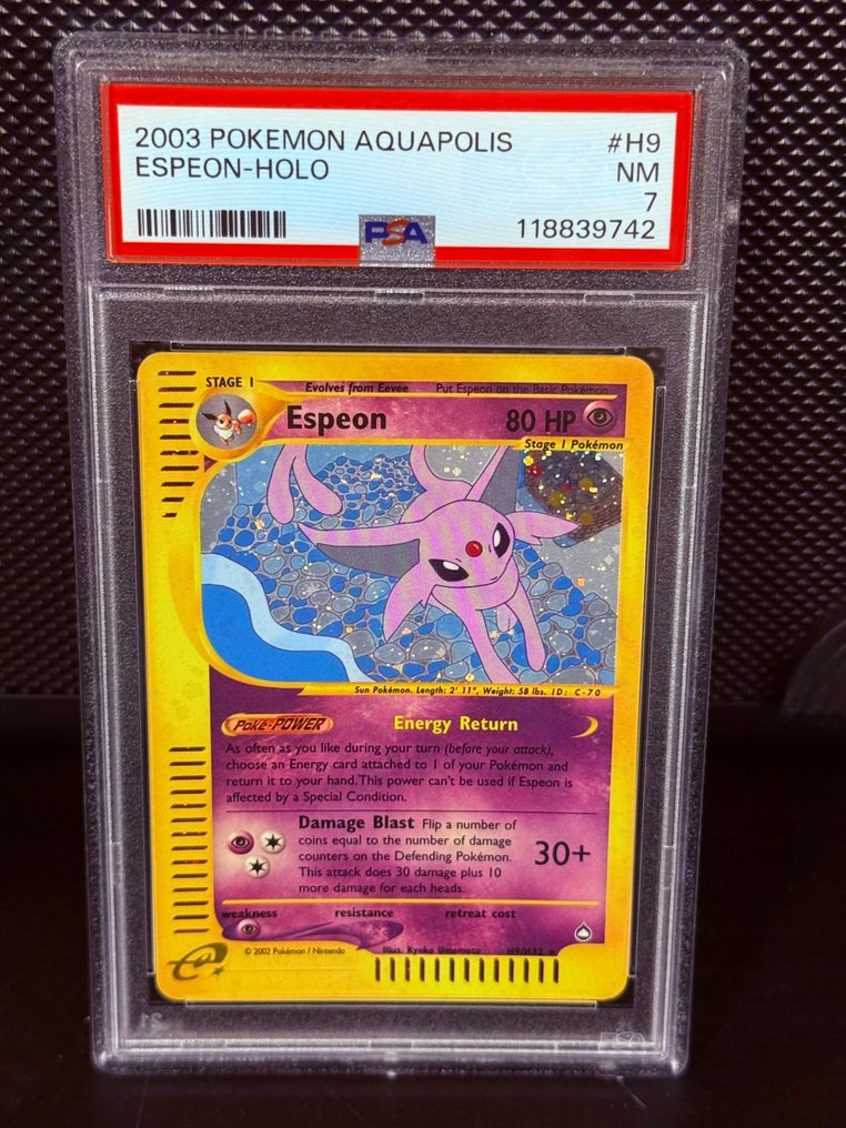 Pokémon - 1 Graded card - Espeon #H9 Foil, Holo - PSA 7 - Various sets #1.0