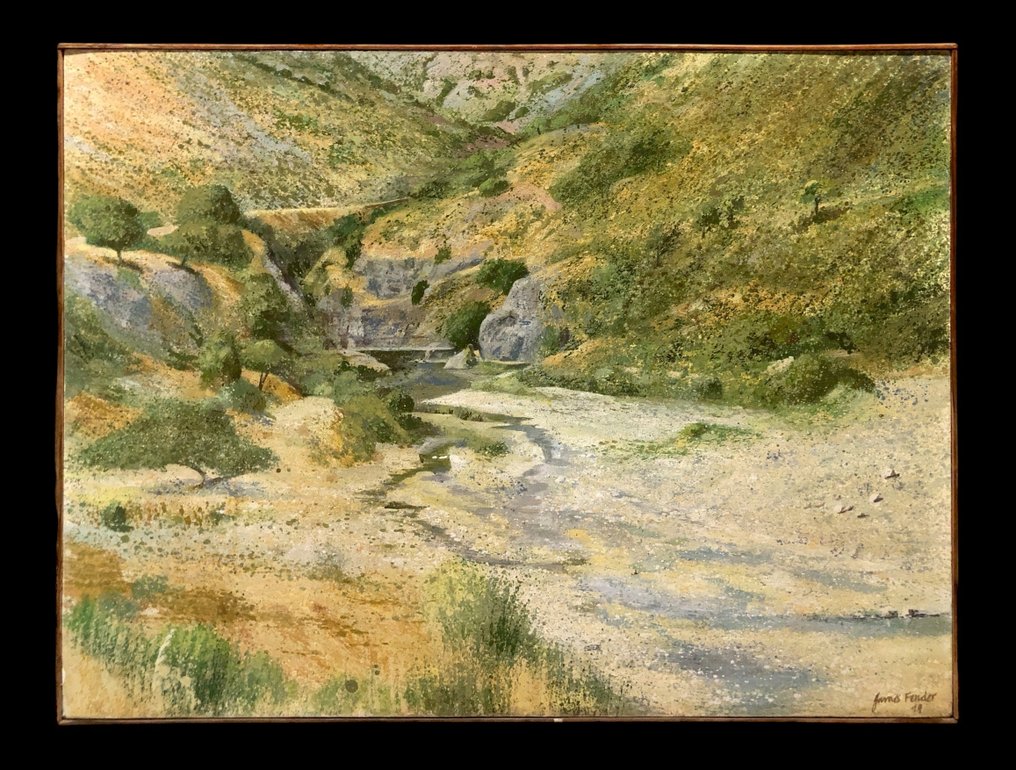James Fender (1934) - A dry creek in the mountains of Málaga - XL #2.1
