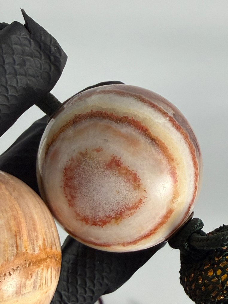 Jupiter-like stone Hanging scroll weight 風鎮 FUCHIN, Onyx - Japan - Shōwa period (1926-1989) #4.3