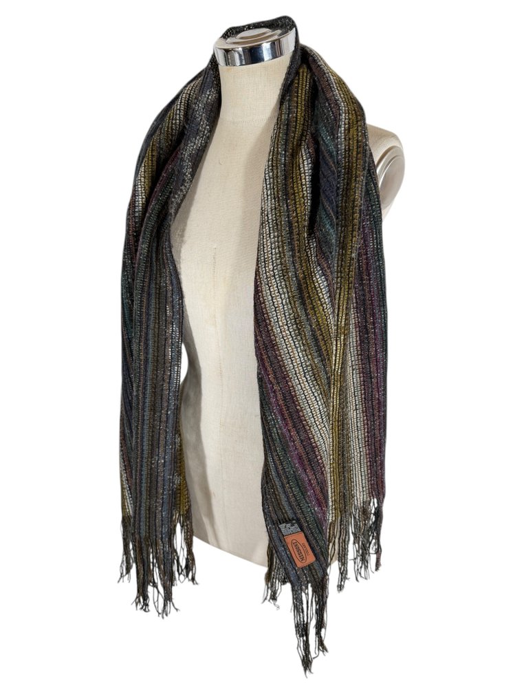 Missoni - Zig Zag Monogram Double face Wool & Mohair Collection Woman Multicolor - Scialle Unisex - Sciarpa #2.1