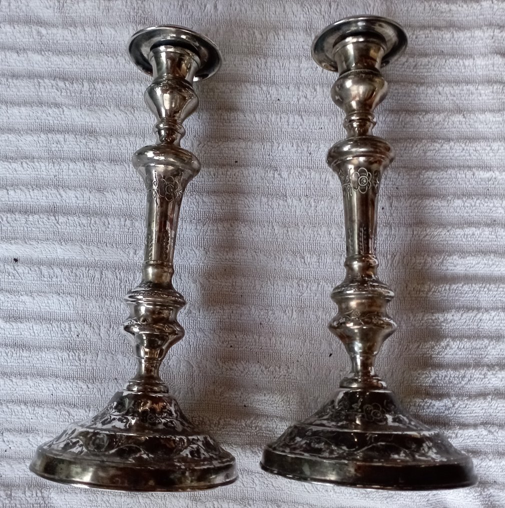 Świecznik (2) - Brąz posrebrzany - Srebrne kandelabry #2.1