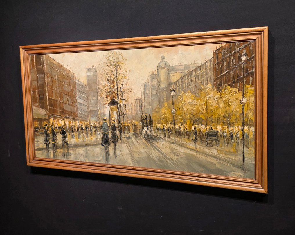 Fransk skole (XX) - Veduta astratta di parigi - XL format #2.1