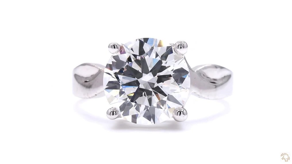 Ring - 18 kt. White gold -  4.00ct. tw. Diamond (Lab-grown) #2.1