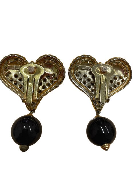 Valentino - 金屬 - 耳環 - 心形 - 复古 #2.1