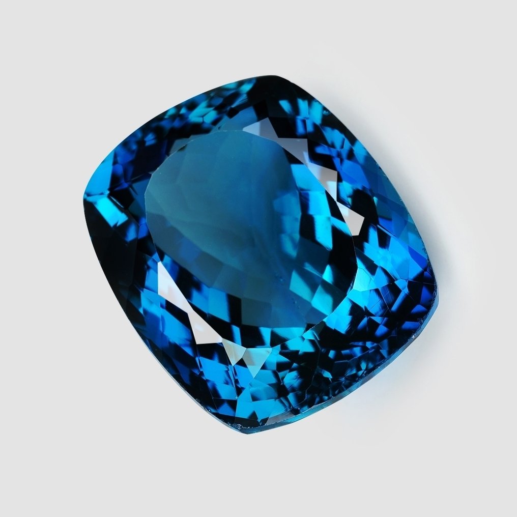1 pcs  Albastru Topaz  - 40.00 ct - Asociația internațională de pietre prețioase colorate (ICA GemLab) - London Topaz #3.2