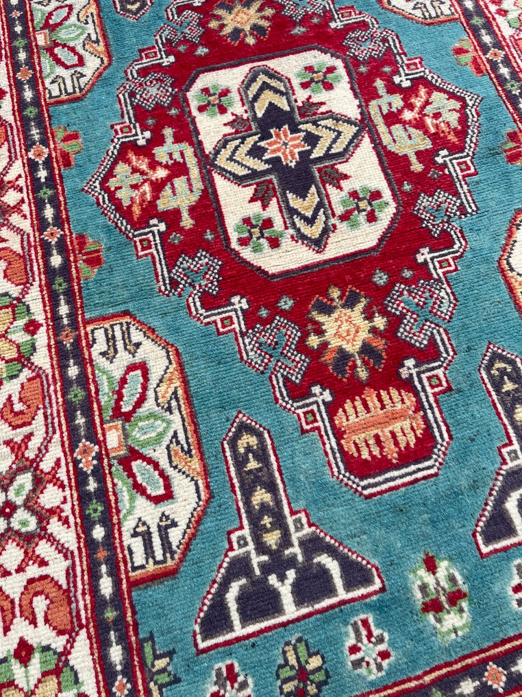 Fine Afghan shawl - new - unused - hand-knotted - wool - new - Carpet - 144 cm - 94 cm #1.0