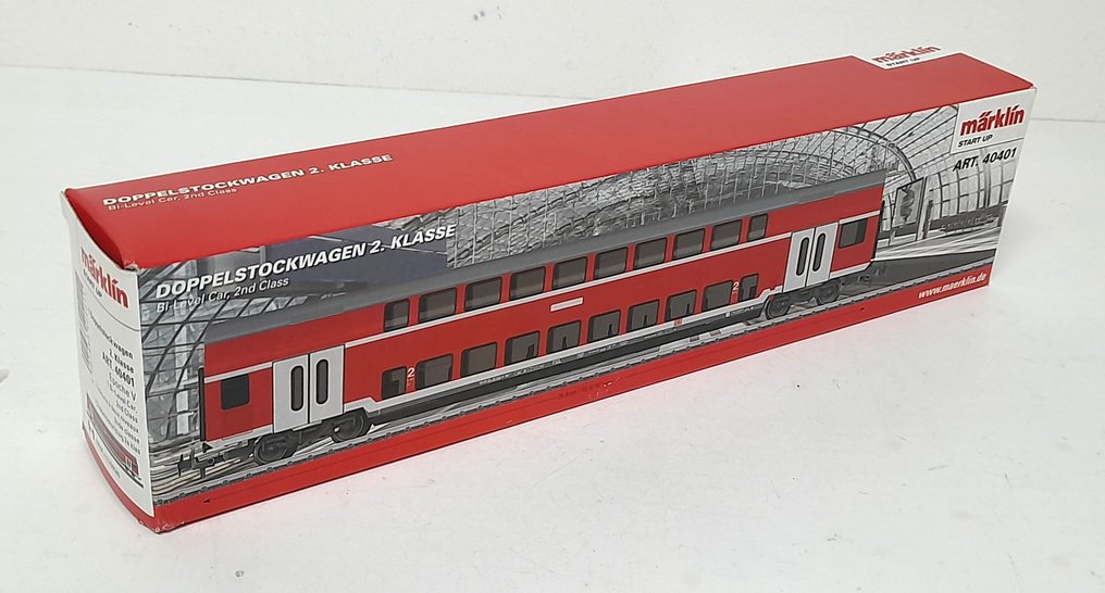 Märklin H0 - 40401 - Modeltog passagervogn (1) - Märklin Start up - Regional Express Dobbeltvogn 2. klasse - Deutsche Bahn AG #1.0