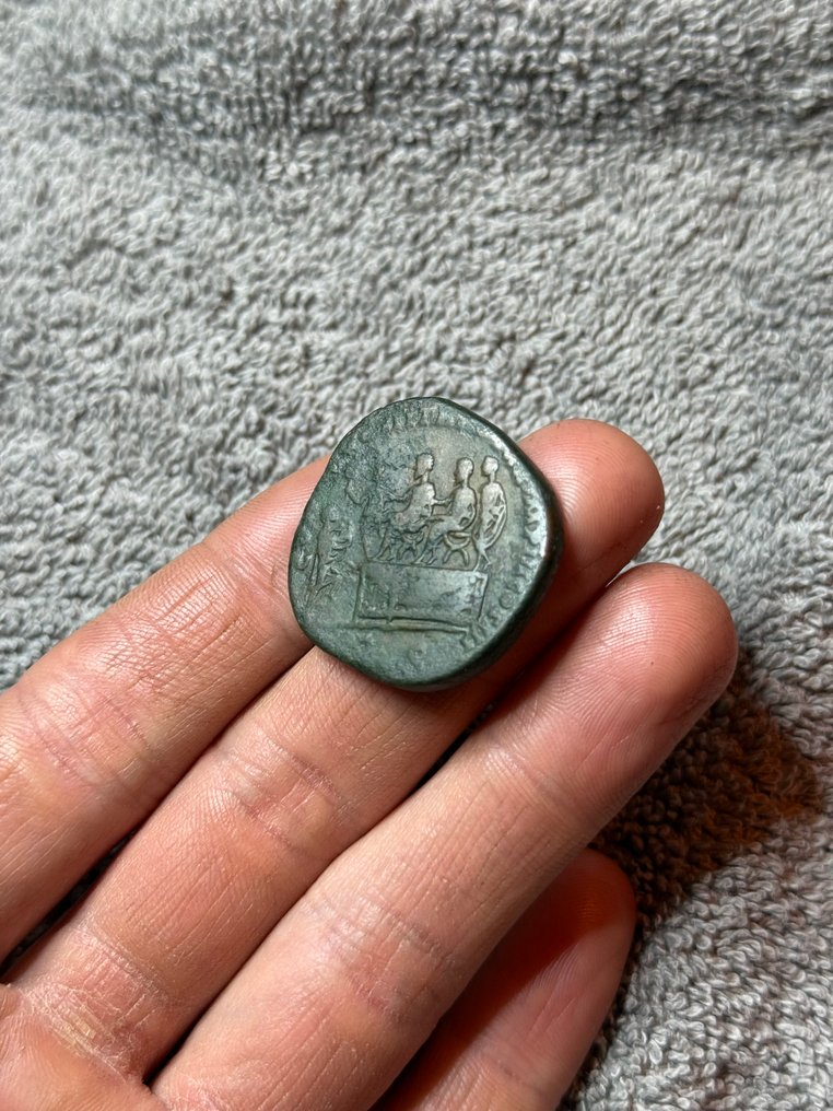 Roman Empire. Marcus Aurelius (AD 161-180). Sestertius Rome AD 166 #3.2