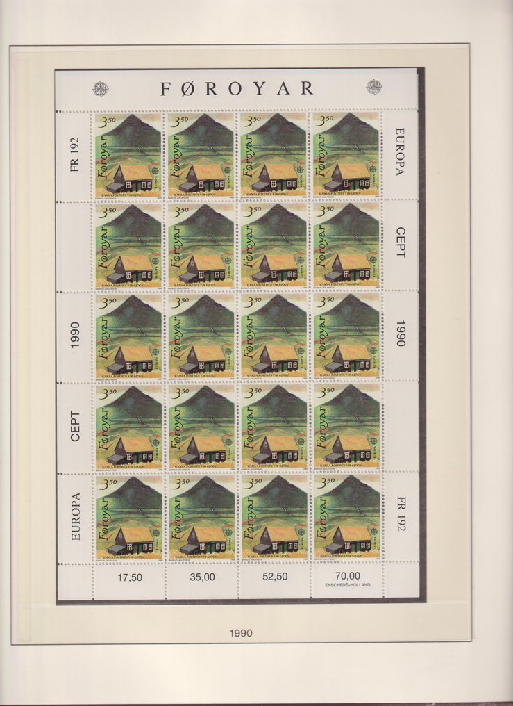 United Europe 1990/1991 - Collection of sheets in Lindner pre-printed album including cassette. #3.2