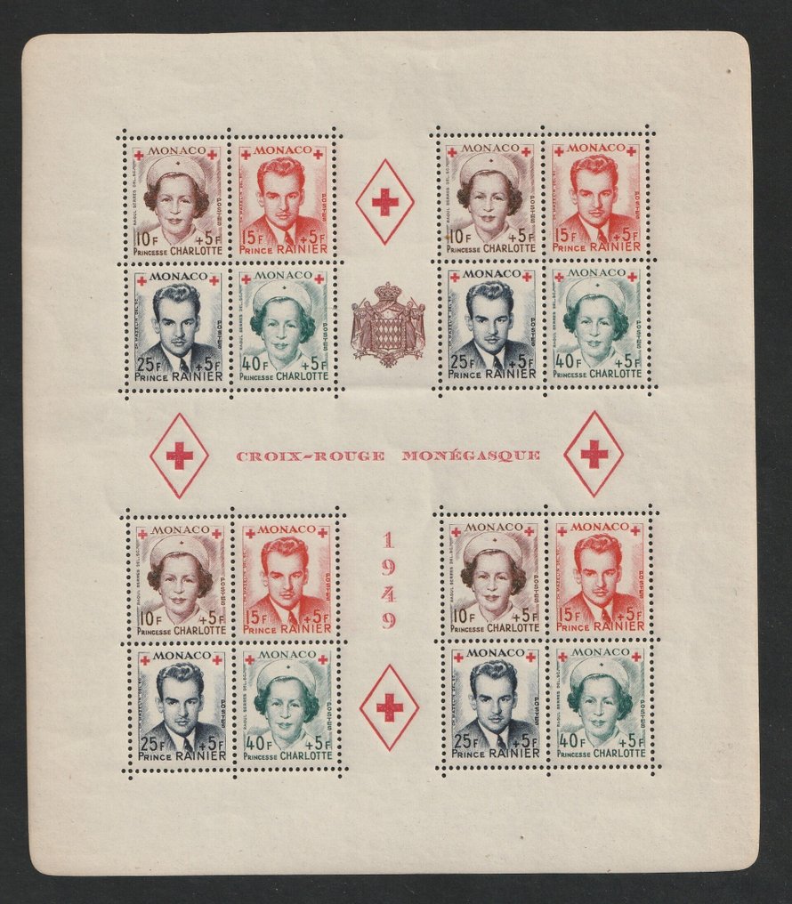 Monaco 1949 - Two Red Cross blocks - Yvert Bloc 3A en 3B #1.0